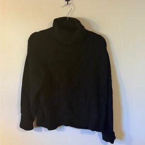 Quince Elegant Black Turtleneck Sweater